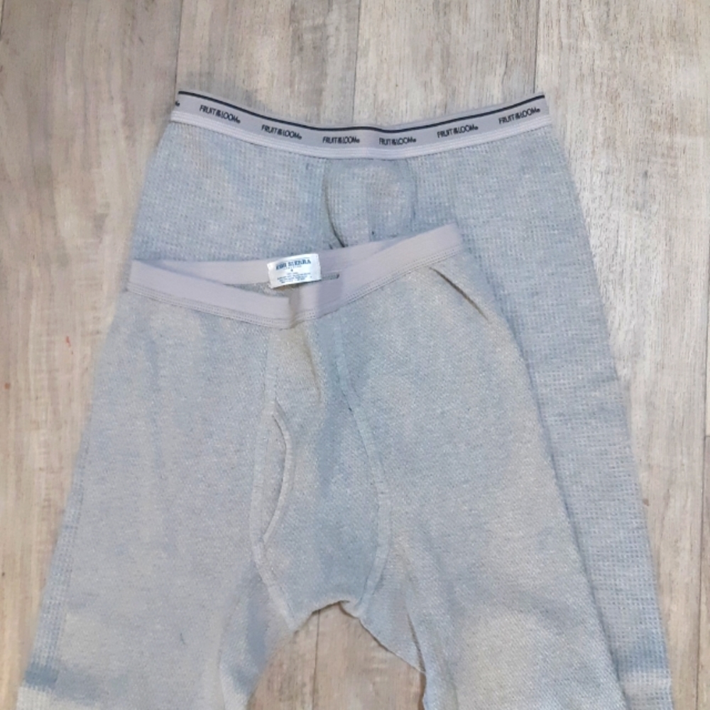Mens Long Johns Pajamas pants bottoms Under Wear Cold Winter Weather Set lot